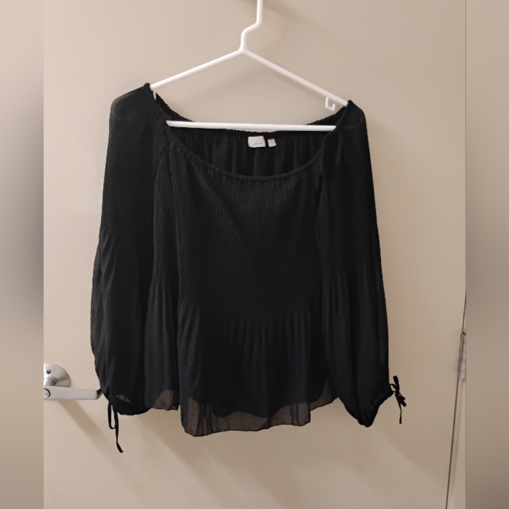 Wilfred Talence Off The Shoulder Pleated Blouse Sz M